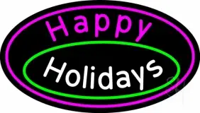Cursive Happy Holidays LED Neon Sign