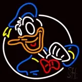 Donald Duck Circle LED Neon Sign