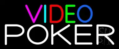 Multi Color Video Poker LED Neon Sign
