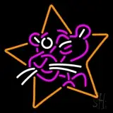 Pink Panther Star Logo LED Neon Sign