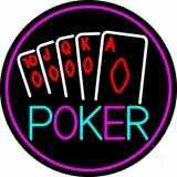 Poker With Cards LED Neon Sign