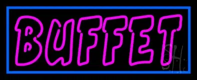 Pink Double Stroke Buffet LED Neon Sign