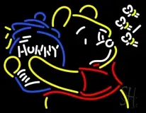 Pooh Loves Honey LED Neon Sign
