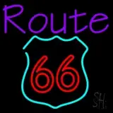 Purple Route 66 LED Neon Sign