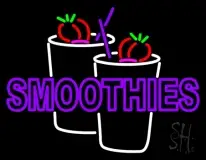 Purple Double Stroke Smoothies LED Neon Sign