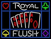 Royal Flush Poker Casino LED Neon Sign