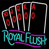 Royal Flush Poker LED Neon Sign