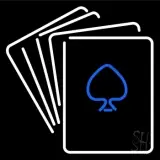 White Cards Poker LED Neon Sign