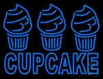 Blue Cupcake With Cupcake LED Neon Sign