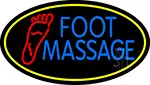 Blue Foot Massage With Yellow Oval LED Neon Sign