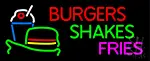 Burgers Shakes Fries LED Neon Sign