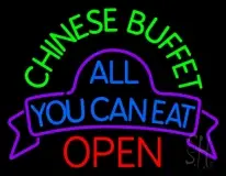 Chinese Buffet All You Can Eat Open LED Neon Sign