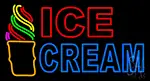 Double Stroke Ice Cream Cone LED Neon Sign