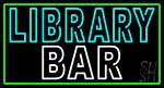Double Stroke Library Bar LED Neon Sign
