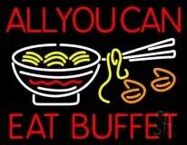 Red All You Can Eat Buffet LED Neon Sign