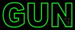 Green Gun LED Neon Sign