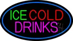 Green Red Ice Cold Drinks LED Neon Sign