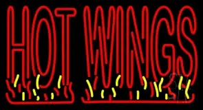 Red Hot Wings LED Neon Sign