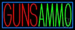 Guns Ammo LED Neon Sign