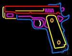 Hand Gun LED Neon Sign