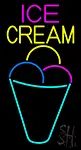Ice Cream Multicolored Cone LED Neon Sign
