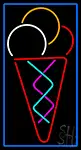 Multicolored Ice Cream Cone LED Neon Sign