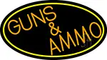 Orange Guns And Ammo LED Neon Sign