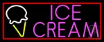 Pink Ice Cream Cone LED Neon Sign