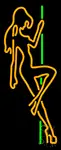 Pole Dance Girl Strip Club LED Neon Sign