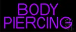 Purple Body Piercing LED Neon Sign