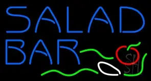 Blue Salad Bar Logo LED Neon Sign