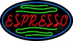 Red Espresso With Green Lines LED Neon Sign