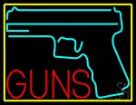 Red Gun Turquoise Logo LED Neon Sign