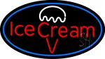 Red Ice Cream Cone LED Neon Sign