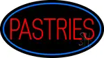 Red Pastries Blue Border LED Neon Sign
