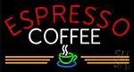 Round Espresso Coffee LED Neon Sign