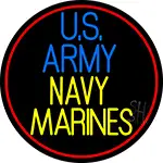 Us Army Navy Marines LED Neon Sign