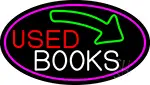 Used Books With Arrow LED Neon Sign