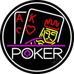 Poker With Border 1 LED Neon Sign