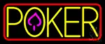 Poker With Border 4 LED Neon Sign