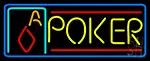 Double Storke Poker 5 LED Neon Sign