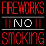 Double Stroke Fire Works No Smoking 3 LED Neon Sign