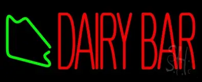 Red Dairy Bar LED Neon Sign