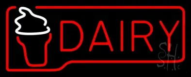 Red Dairy With Logo LED Neon Sign