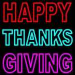 Happy Thanksgiving Block LED Neon Sign