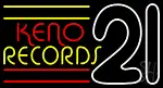 Keno Records 21 2LED Neon Sign