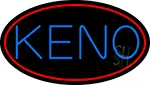 Keno With Oval 2 LED Neon Sign