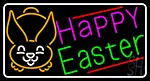 Multicolor Happy Easter 1 LED Neon Sign