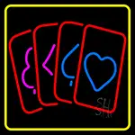Poker Cards Icon 2 LED Neon Sign