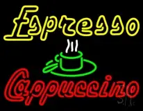 Double Stroke Espresso Cappuccino LED Neon Sign